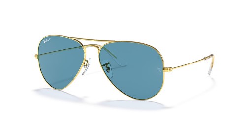 Ray-Ban RB3025 Aviator Classic XL (58 - 14) with Blue lenses and Gold frame Sunglasses