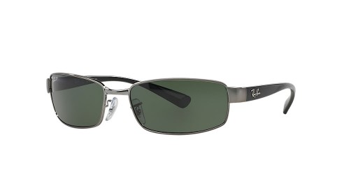 Ray-Ban RB3364 L (62 - 17) with Green lenses and Silver frame Sunglasses
