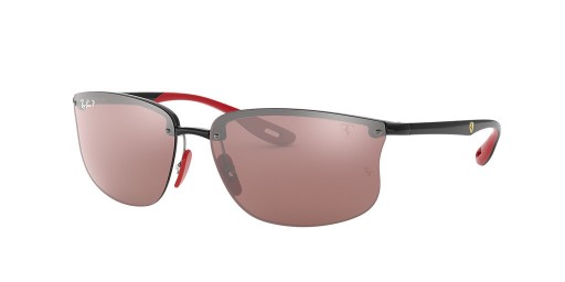 Ray-Ban RB4322M Scuderia Ferrari Collection XL (63 - 15) with Silver lenses and Black frame Sunglasses