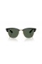 Ray-Ban RBR0504S Clubmaster Reverse L (54 - 21) with Green lenses and Black frame Sunglasses
