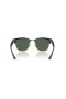 Ray-Ban RBR0504S Clubmaster Reverse L (54 - 21) with Green lenses and Black frame Sunglasses