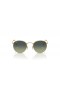 Ray-Ban RB3447 Round Metal XS (47 - 21) with Green lenses and Gold frame Sunglasses