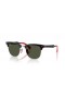 Ray-Ban RB3807M Scuderia Ferrari Collection L (51 - 21) with Green lenses and Silver frame Sunglasses