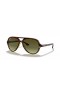 Ray-Ban RB4125 Cats 5000 Classic M (59 - 13) with Green lenses and Tortoise frame Sunglasses