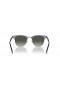 Ray-Ban RB3507 Clubmaster Aluminum L (51 - 21) with Grey lenses and Blue frame Sunglasses