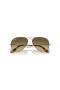 Ray-Ban RB3025 Aviator Large Metal XL (58 - 14) with Brown lenses and Brown frame Sunglasses