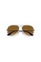 Ray-Ban RB3025 Aviator Gradient M (55 - 14) with Brown lenses and Silver frame Sunglasses