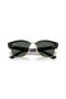 Ray-Ban RBR0504S Clubmaster Reverse L (54 - 21) with Green lenses and Black frame Sunglasses