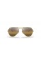 Ray-Ban RB3025 Aviator Chromance XXL (62 - 14) with Brown lenses and Gold frame Sunglasses