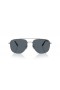 Ray-Ban RB8097 William Titanium XL (59 - 17) with Blue lenses and Silver frame Sunglasses
