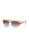 Ray-Ban RB4395 Kiliane Bio-Based M (54 - 21) with Blue lenses and Orange frame Sunglasses
