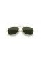 Ray-Ban RB3136 Caravan XL (58 - 15) with Green lenses and Gold frame Sunglasses