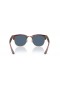 Ray-Ban RBR0504S Clubmaster Reverse S (51 - 21) with Blue lenses and Gold frame Sunglasses