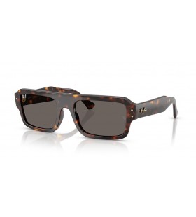 Ray-Ban RB4454 Lukas Bio-Based XL (56 - 20) with Grey lenses and Tortoise frame Sunglasses
