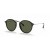 Ray-Ban RB2447 Round Fleck XL (49 - 21) with Green lenses and Black frame Sunglasses