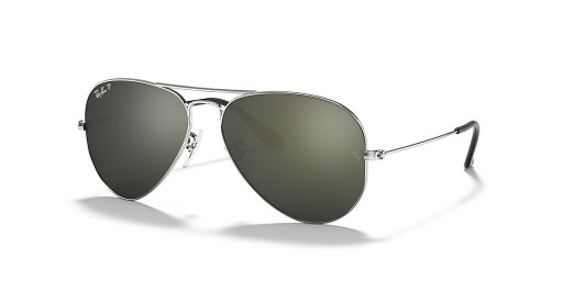 Ray-Ban RB3025 Aviator Espelho XL (58 - 14) com lentes Cinza e Prata armação Óculos de sol