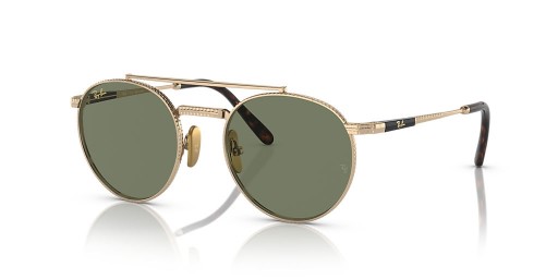 Ray-Ban RB8237 fase II de Titânio S (50 - 20), de cor Verde, lentes e moldura de Ouro Óculos de sol