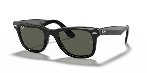 Ray-Ban RB2140 Wayfarer Originais Clássico XXL (54 - 18), de cor Verde, lentes e Preto armação Óculos de sol
