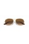 Ray-Ban RB3362 Cabine XL (59 - 14) com lentes Marrom e Ouro armação Óculos de sol