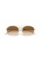 Ray-Ban RB3719 L (54 - 20) com lentes Marrom e Ouro armação Óculos de sol