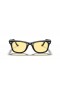 Ray-Ban RB2140F Original do Clássico Wayfarer L (52 - 22) com Amarelo lentes e Preto armação Óculos de sol