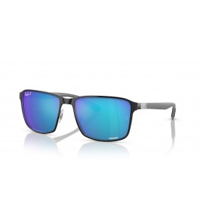 Ray-Ban RB3721CH Chromance XXL (59 - 17) com lentes Azuis e Preto armaÃ§Ã£o Ã“culos de sol