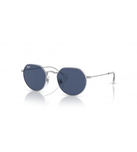 Ray-Ban RB9565S Jack CrianÃ§as M (47 - 19) com lentes Azuis e Prata armaÃ§Ã£o Ã“culos de sol