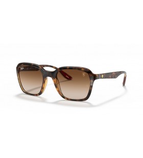 Ray-Ban RB4343M Scuderia Ferrari ColeÃ§Ã£o M (52 - 20) com lentes Marrom e Tartaruga armaÃ§Ã£o Ã“culos de sol