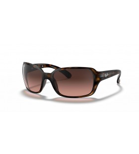 Ray-Ban RB4068 M (60 - 17) com lentes cor-de-Rosa e a Tartaruga armaÃ§Ã£o Ã“culos de sol