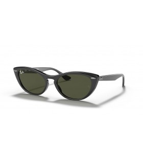Ray-Ban RB4314N Nina M (54 - 18), de cor Verde, lentes e Preto armação Óculos de sol