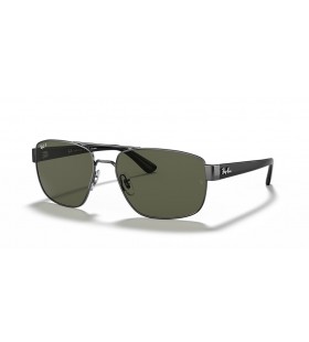 Ray-Ban RB3663 XL (60 - 17), de cor Verde, lentes e moldura de Prata Ã“culos de sol