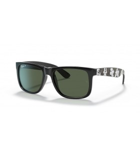 Ray-Ban RB4165 Justin Mickey A21, de / S (54 - 16), de cor Verde, lentes e Preto armaÃ§Ã£o Ã“culos de sol