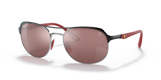 A Ray-Ban RB3685M Scuderia Ferrari-Gyűjtemény XL (58 - 19) a Violet lencse, Fekete keret Napszemüveg