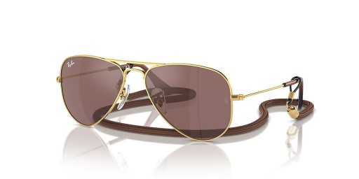 A Ray-Ban RB9506S Pilóta Gyerekek L (52 - 14) Barna lencse, Arany keret Napszemüveg