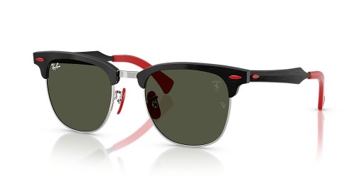 A Ray-Ban RB3807M Scuderia Ferrari-Gyűjtemény L (51 - 21), Zöld lencse, Ezüst keret Napszemüveg