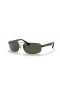 A Ray-Ban RB3445 M-es (61 - 17), Zöld lencse, Fekete keret Napszemüveg