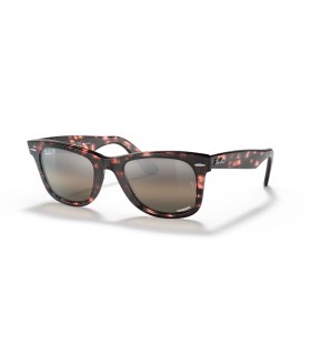 A Ray-Ban RB2140 Original Wayfarer Chromance L (50 - 22) Ezüst lencsék, Rózsaszín Napszemüveg keret