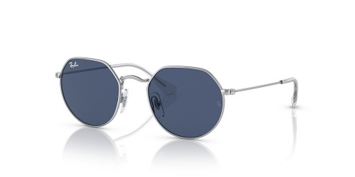 Ray-Ban RB9565S Jack Páistí M (47 - 19) le lionsaí Gorm agus Silver fráma Sunglasses