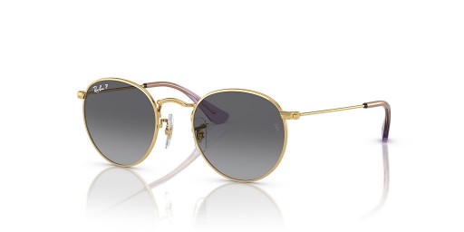 Ray-Ban RB9547S Bhabhta Páistí S (44 - 19) le lionsaí Liath agus Óir fráma Sunglasses