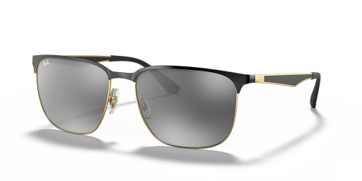 Ray-Ban RB3569 XL (59 - 17), le lionsaí Liath agus Dubh fráma Sunglasses