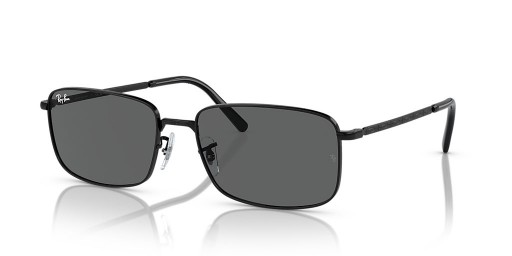 Ray-Ban RB3717 XL (57 - 18) le lionsaí Liath agus Dubh fráma Sunglasses