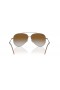 Ray-Ban RBR0101S the Aviator Droim ar ais XXL (62 - 11) le lionsaí Donn agus Óir fráma Sunglasses
