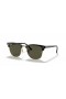 Ray-Ban RB3016F Clubmaster Clasaiceach XL (55 - 19) le Glas lionsaí agus Dubh fráma Sunglasses