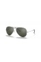 Ray-Ban RB3025 the Aviator Scáthán XL (58 - 14) le lionsaí Liath agus Óir fráma Sunglasses