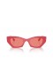 Ray-Ban RB4430 Zena Bith-Bhunaithe S (49 - 22) le Bándearg lionsaí agus Sunglasses fráma Dearg