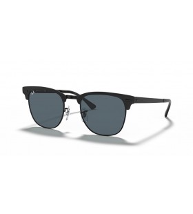 Ray-Ban RB3716 Clubmaster Miotail L (51 - 21) le lionsaí Gorm agus Dubh fráma Sunglasses