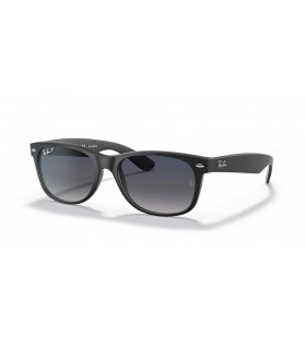 Ray-Ban RB2132F Nua Wayfarer Clasaiceach M (55 - 18) le lionsaí Gorm agus Dubh fráma Sunglasses