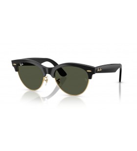 Ray-Ban RB2341 Clubmaster Bealach M (51 - 19) le Glas lionsaí agus Dubh fráma Sunglasses