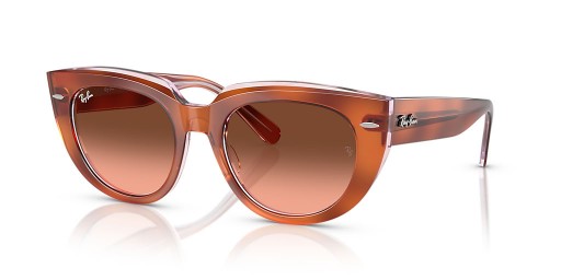 Ray-Ban RB2286 Doreen L (52 - 20) con lenti Rosa e Tortoise frame Occhiali da sole