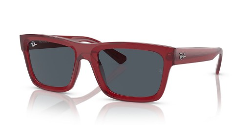 Ray-Ban RB4396 Warren Bio-Based M (54 - 20) con lenti Grigio e Rosso frame Occhiali da sole